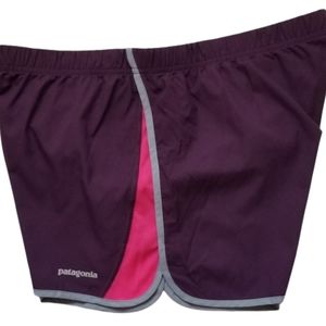PATAGONIA Lightweight Built-In Brief PURPLE Running/Training Shorts Women's Sz L